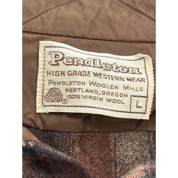Pendleton Shirt Large Western Virgin Wool Tartan Pearl Snap High Grade USA - Picture 10 of 10